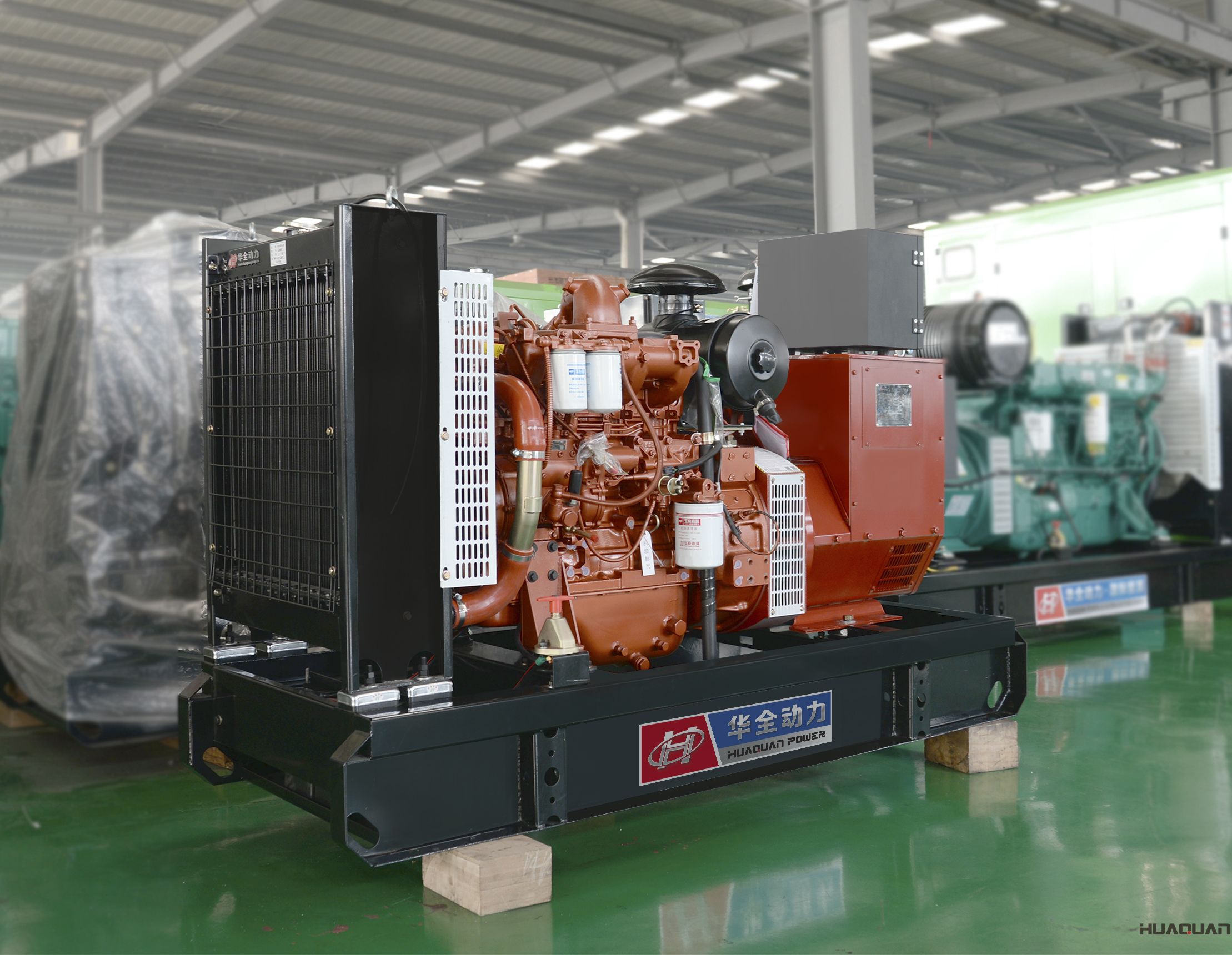 2018年4月23華全動力50kw標(biāo)配發(fā)電機(jī)組發(fā)往安徽省