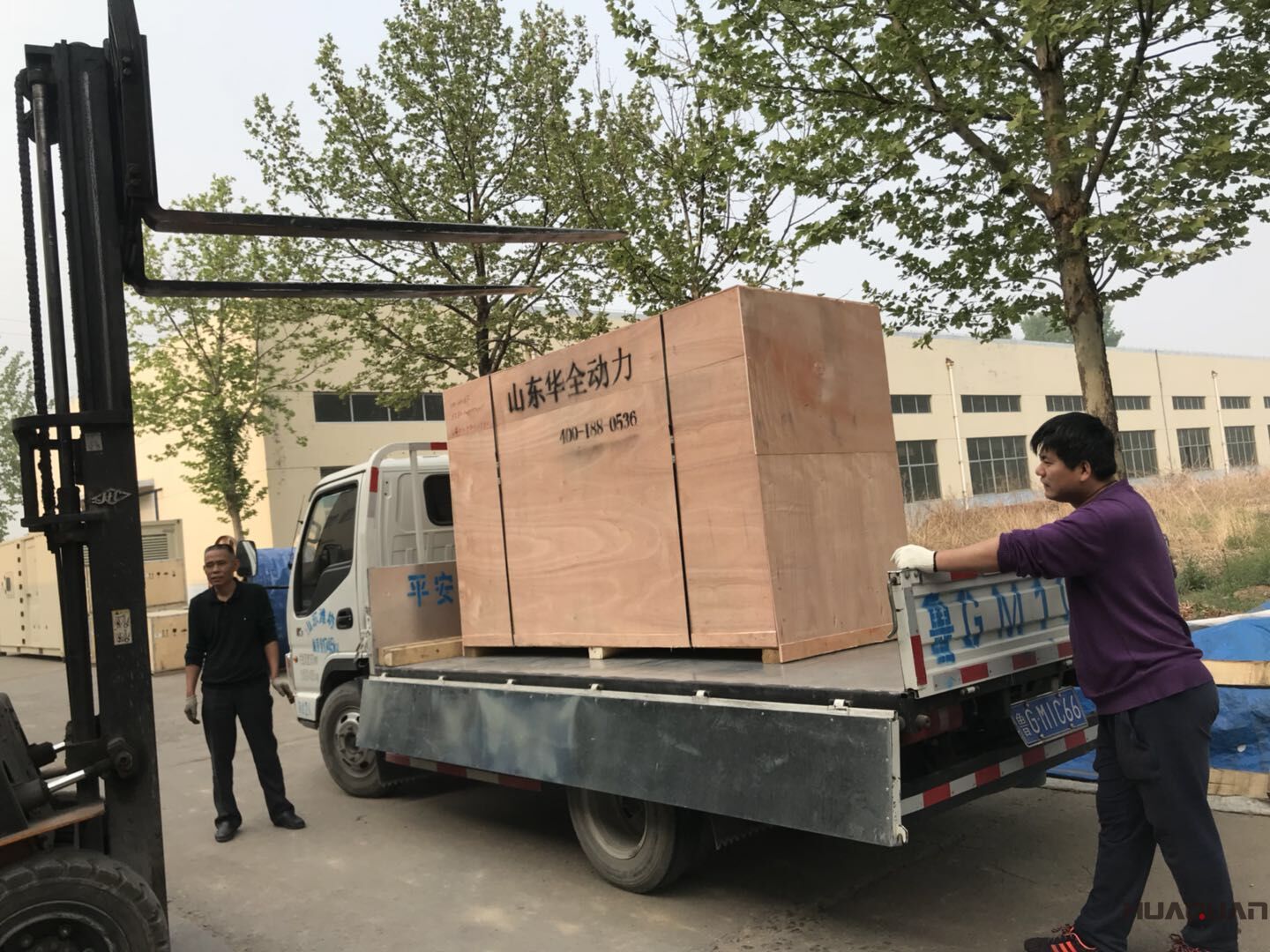 華全動力120kw四保護玉柴發(fā)電機組于2018年4月30日發(fā)往臨朐