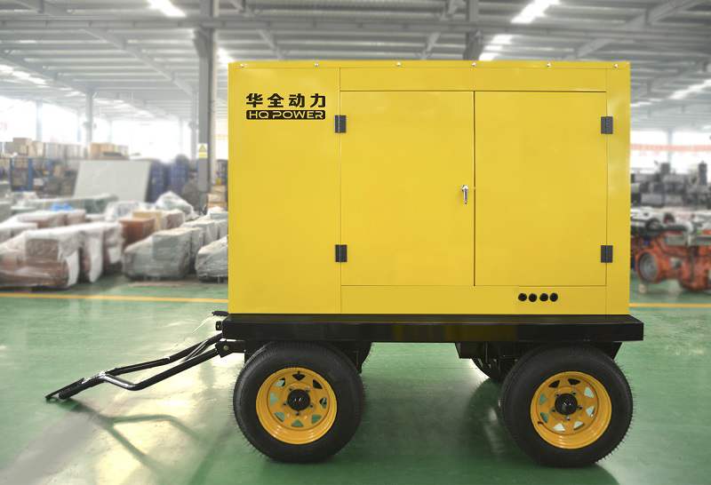 一臺(tái)12.5kw移動(dòng)靜音拖車(chē)柴油機(jī)組于4月11日發(fā)往山東